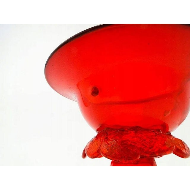 Bowl on Stand from Cracow Glassworks, Poland, 1930s For Sale - Image 4 of 10