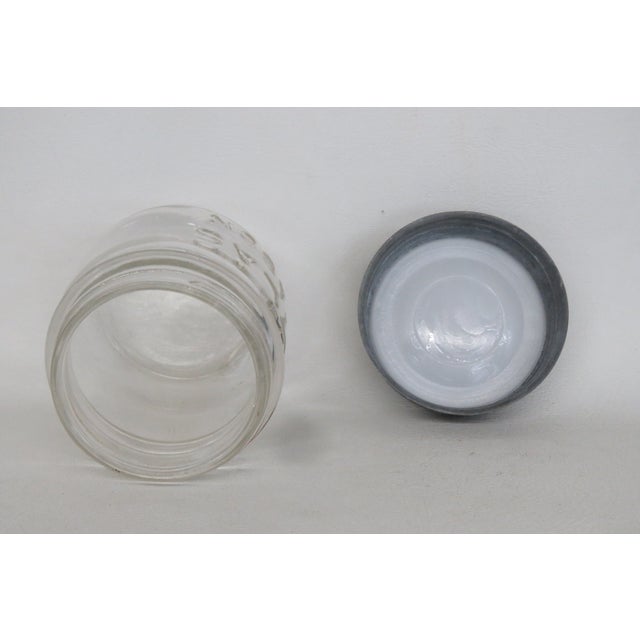 Mid 20th Century Hazel Atlas Mason Jar Small Clear Glass With Metal Zinc Ball Lid 5083c For Sale - Image 5 of 10