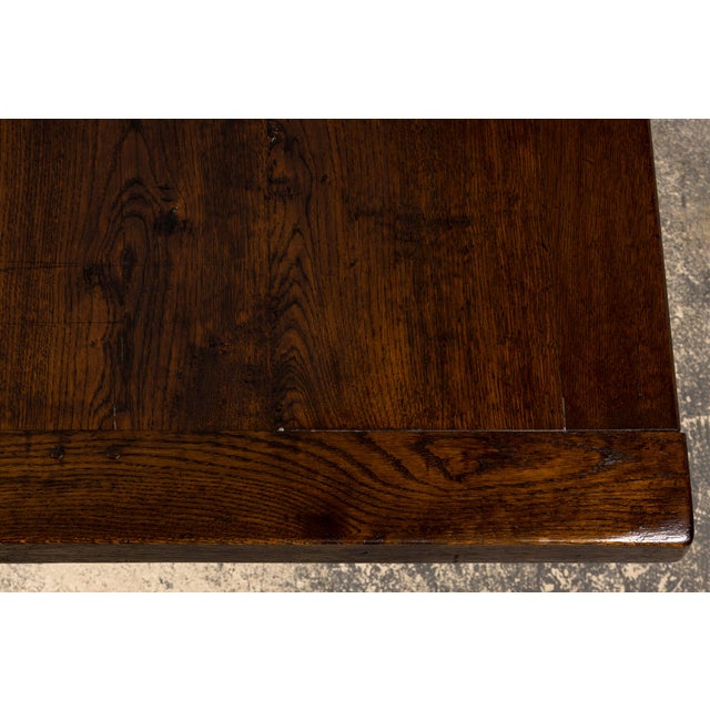 Antique French Oak Monastery Trestle Dining Table For Sale - Image 18 of 18