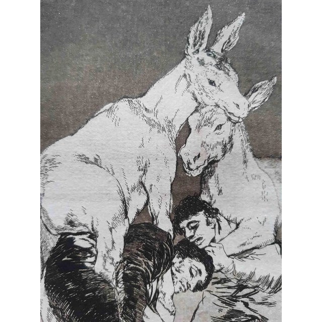 Tu que no puedes from "Los Caprichos" is an original artwork realized by the Spanish artist Francisco Goya and published...