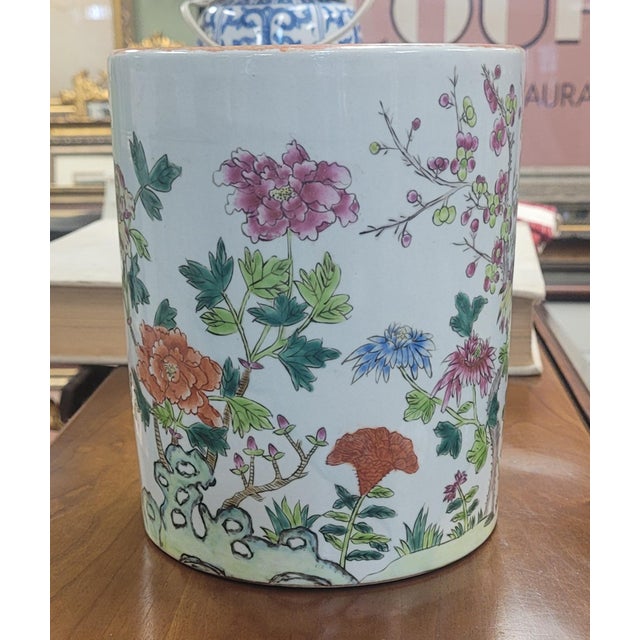 19th Century Chinese Porcelain Brush Holder For Sale - Image 9 of 11
