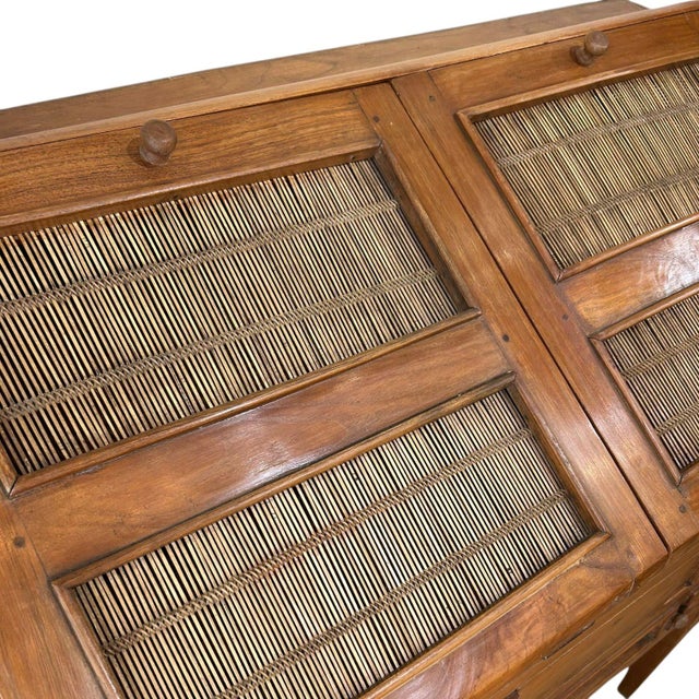 19th Century English Campaign Wooden Secretary, 1890s For Sale - Image 5 of 9