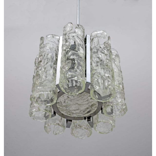 Mid-Century Modern Mid-Century Modern Murano Glass Chandelier by Mazzega, Italy, 1970s For Sale - Image 3 of 8