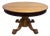 Antique Victorian 48 Inch Round Tiger Oak Claw Foot Pedestal Dining Table For Sale