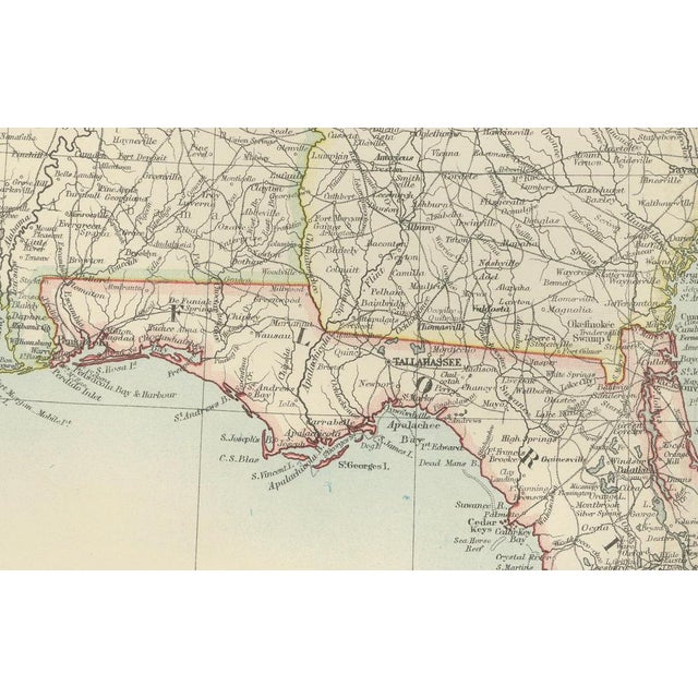 1900 - 1909 Map of the Southeastern USA and Atlantic States, 1903 For Sale - Image 5 of 10