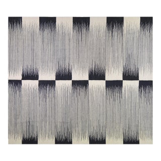 Vintage Mazandaran Natural Color Hand Made Organic Wool Tribal Kilim,8'7"x9'3" For Sale