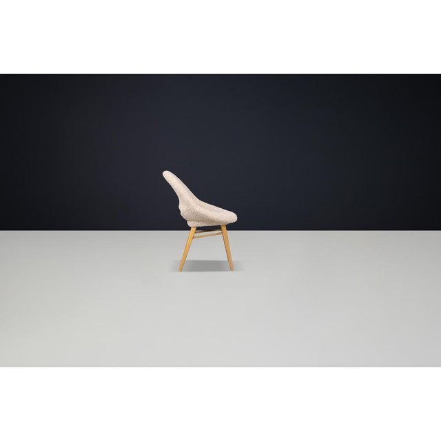 Cream Mid-Century Modern Dining Chairs attributed to Miroslav Navrátil for Vertex, 1960s, Set of 6 For Sale - Image 8 of 10