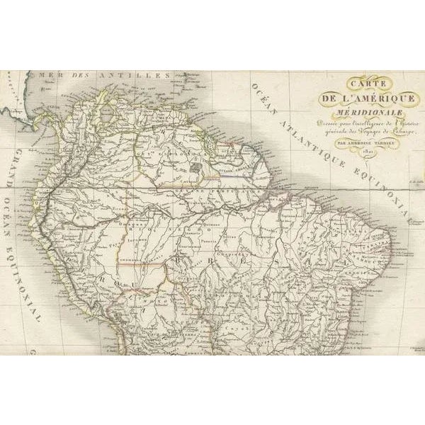 Antique Map of South America, 1821 For Sale - Image 3 of 6