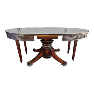 Antique Early 19th Century Round Pedestal Dining Tables W/Two Leaves For Sale