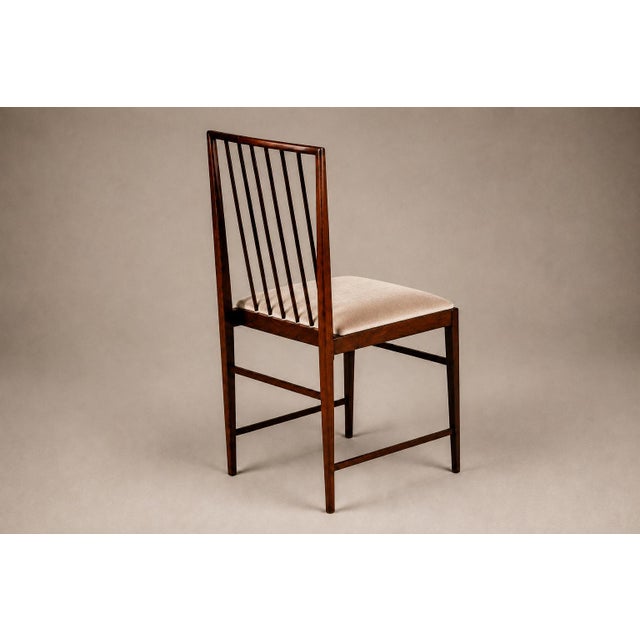 Brazilian Modern Set of Eight Dining Chairs in Rosewood and Mohair by Celina, Brazil, 1960s For Sale In New York - Image 6 of 18