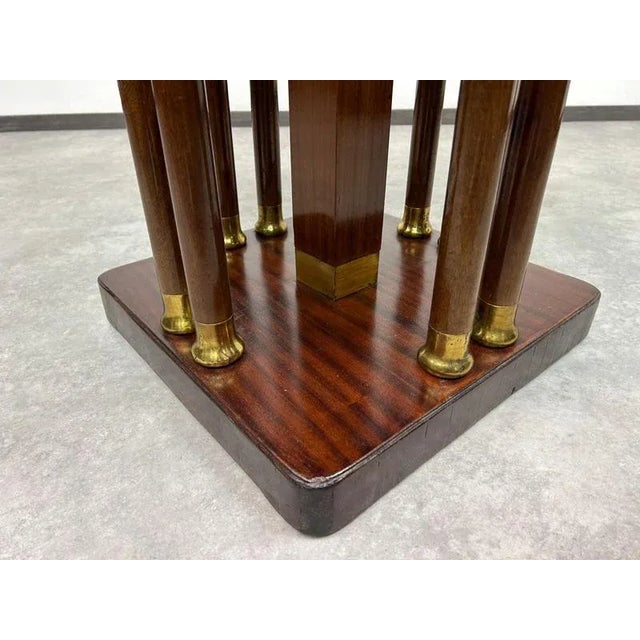 Jugendstil mahogany coffee table with brass fittings. Professionally stained and repolished.