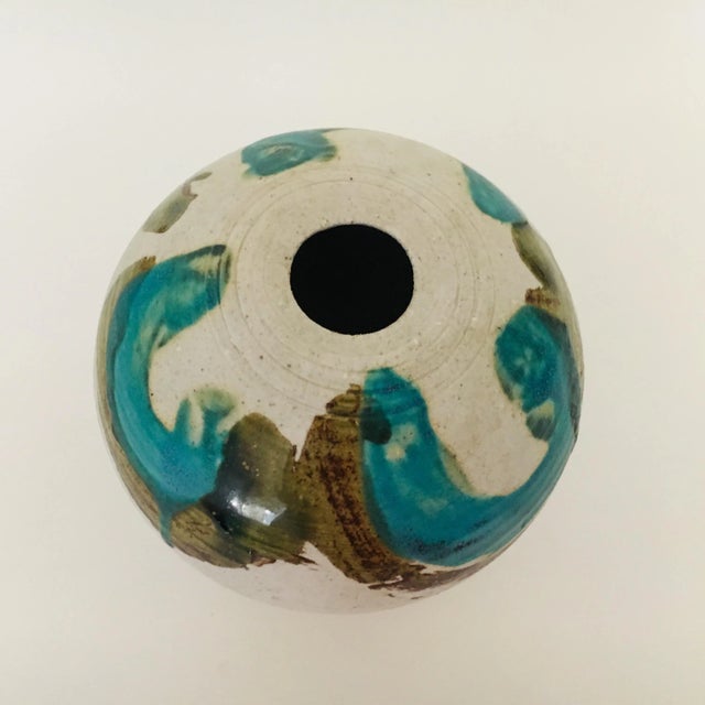 Art Pottery Vase Vessel 1970's Mid Century Modern For Sale - Image 4 of 6