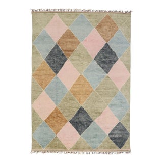 Vintage Argyle Moroccan Rug - 09'00 X 12'09 For Sale
