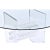 Glass Clear Lucite Acrylic Pedestal Dining Table With Round Glass and Prism Center For Sale - Image 7 of 14