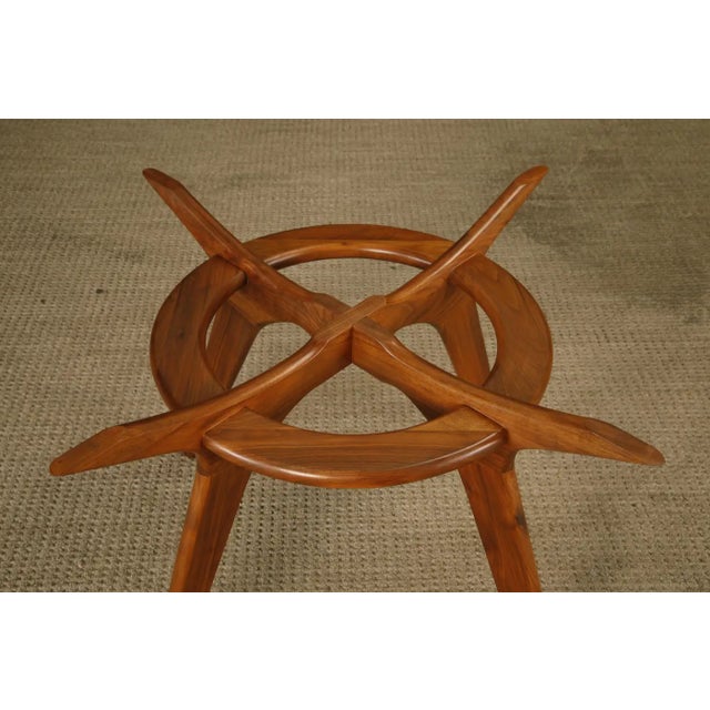Wood Adrian Pearsall for Craft Associates 'Compass' Dining Table in Walnut, 1960s For Sale - Image 7 of 18