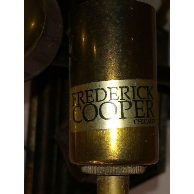 Charcoal Rare Frederick Cooper Chicago "Twin Owls" Sculptural Lamp W/Original Shade For Sale - Image 8 of 8