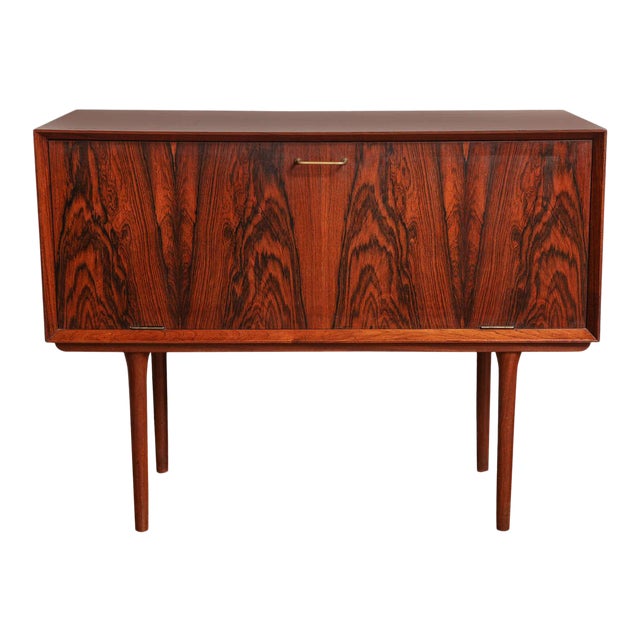 Italian Mid Century Wood Bar Media Cabinet Chairish