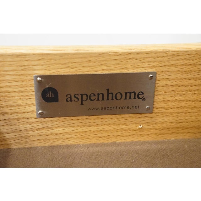 Aspenhome White Oak Contemporary Modern Spanish Revival 68" Triple Door Dresser For Sale - Image 10 of 14