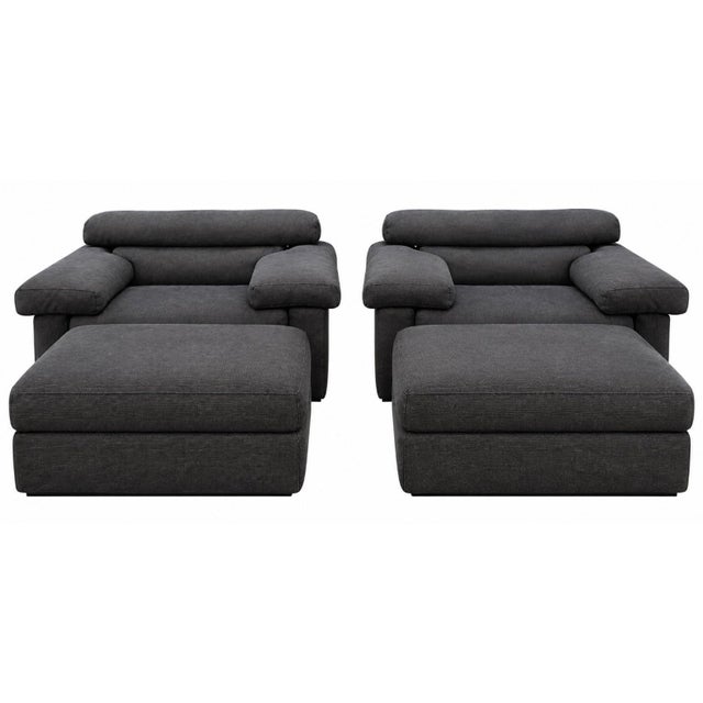 B & B Italia “Erasmo” Pair Lounge Chairs & Ottomans, by Afra & Tobia Scarpa 1970’ Italy. Original upholstery in great...