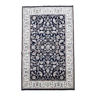 Persian Nain Wool Rug 5’10” X 9’ For Sale