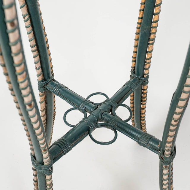 Late 19th Century Late 19th Century French Rattan and Wicker Plant Stand For Sale - Image 5 of 8