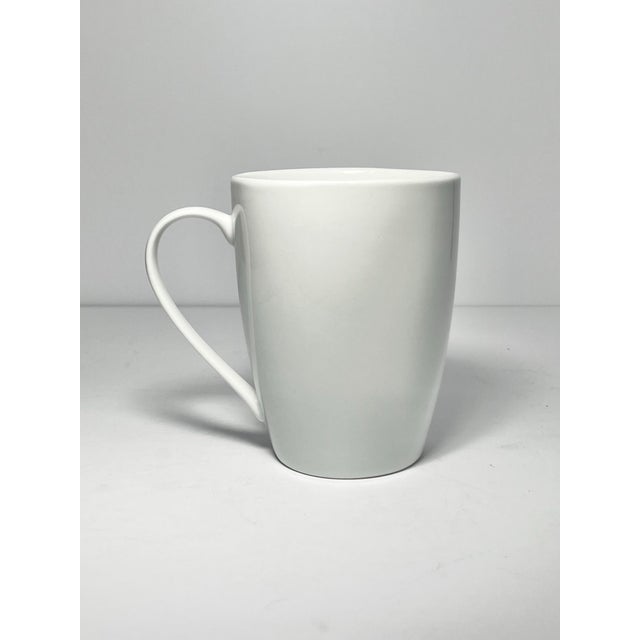 Contemporary Crate & Barrel “Aspen” Set of 9 White Porcelain Mugs For Sale - Image 3 of 5