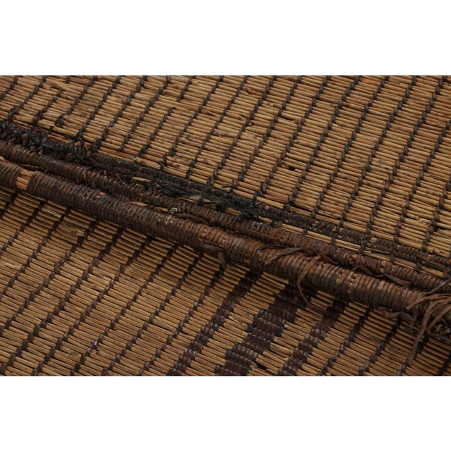 Wood Vintage Tuareg Mat Runner, Brown With Rich Leather Stripes – Rug & Kilim For Sale - Image 7 of 7