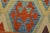 Kilim Rug 4’2” X 5’6” Multicolor Wool Tribal Handwoven Oriental Carpet For Sale - Image 4 of 12