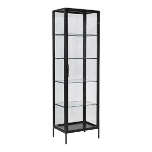 Black Iron & Glass Display Cabinet