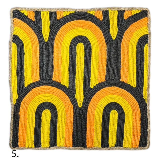 Natural Abaca Premium Fiber Rugs in Colors 2x2Ft. For Sale - Image 6 of 12