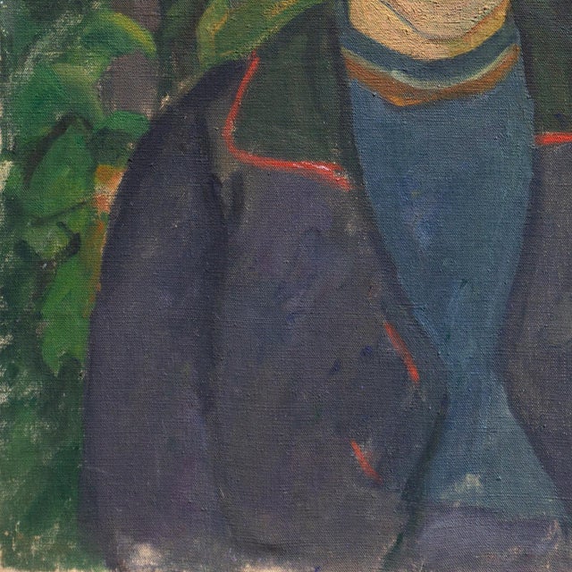 'Portrait of a Young Woman' by Agnes Louise Agnete Jensen, Bretonne, Brittany, France, Danish Royal Academy For Sale - Image 4 of 18