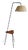 Tripod Metal Floor Lamp with Shelf, France, 1950s For Sale