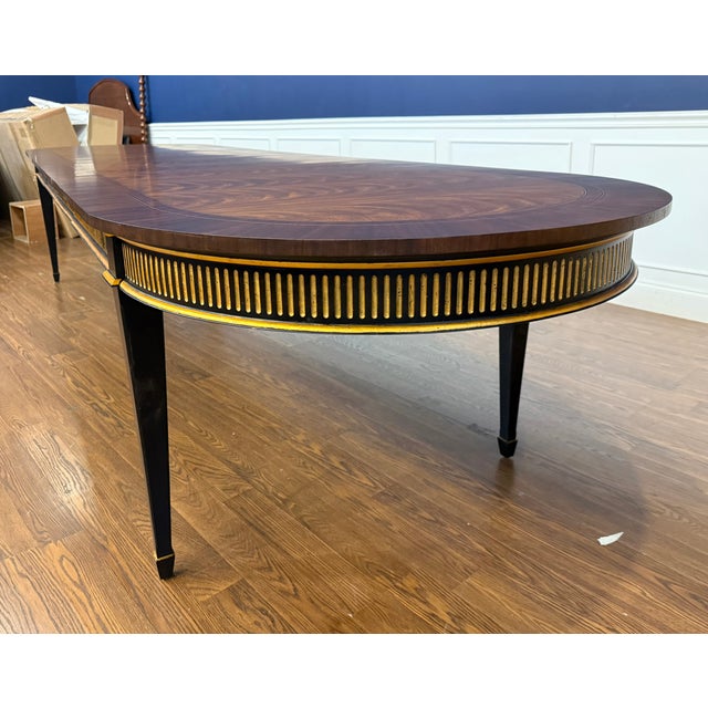 Century Traditional Regency Style Oval Mahogany Dining Table For Sale - Image 12 of 18