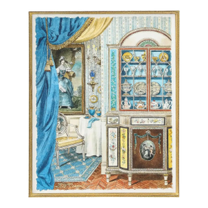 Small Watercolor of “Lady’s Parlor” by David Connell