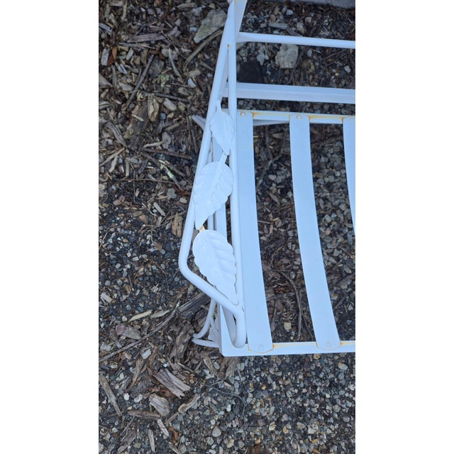 Mid 20th Century Vintage Wrought Iron Outdoor Patio Loveseat/Settee For Sale - Image 5 of 9