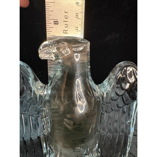 A magnificent pair of vintage American glass eagle bookends from the renowned Fostoria Glass Company! Add a touch of...