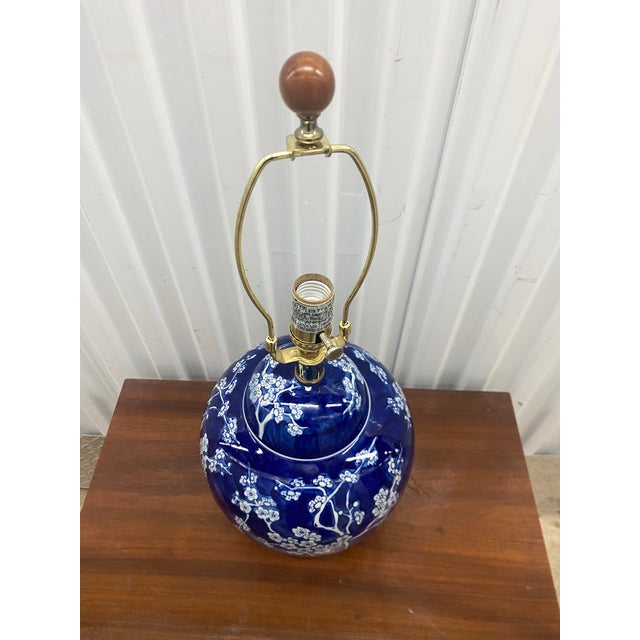 2010s Asian Blue Ralph Lauren table Lamp For Sale - Image 5 of 12