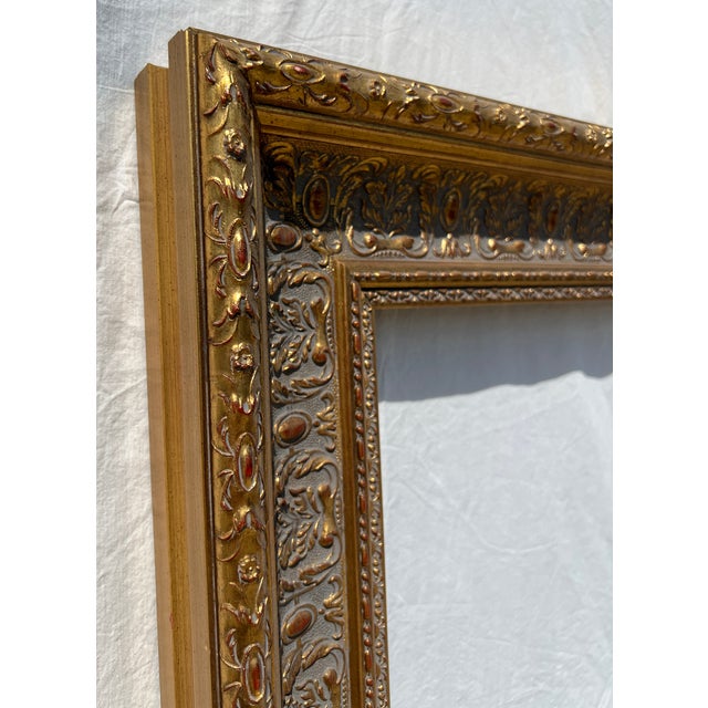 Huge Ornate Wood Frame, Fits Art 40x60" For Sale - Image 10 of 16