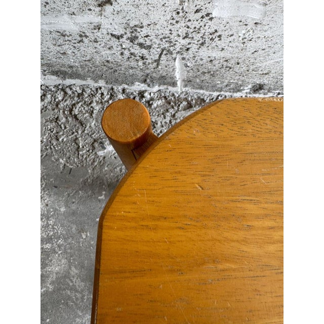 Vintage Stool in Wood with Organically Shaped Top For Sale - Image 8 of 9