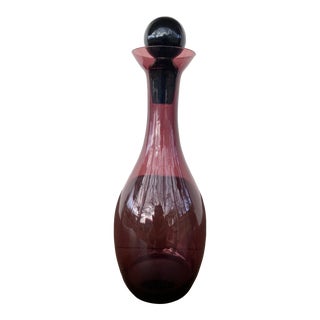 Mid 20th Century Amethyst Glass Decanter For Sale