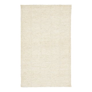 Modern Soumak Natural Jute Rug Handmade in Ivory For Sale