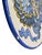 Ceramic 1960s Hand Painted Majolica Crest Blue White Yellow Decorative Wall Plate For Sale - Image 7 of 10