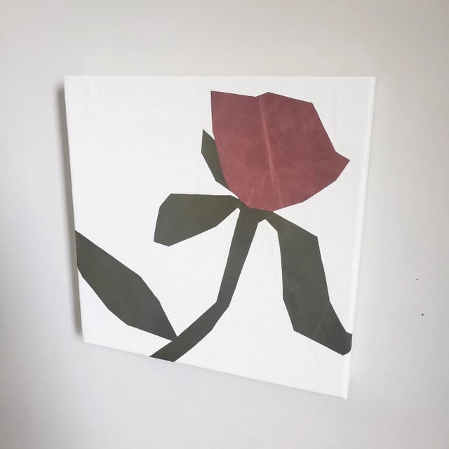 Handmade leather fine wall art home decor. One-of-a-kind by artist Michelle Trogdon. Canvas wrapped in leather and inlayed...