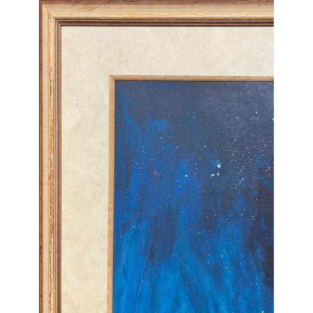 2000 - 2009 Charles Criner "Starry Night" Watercolor Impressionist Galveston Pier Landscape Painting, 2009 For Sale - Image 5 of 11