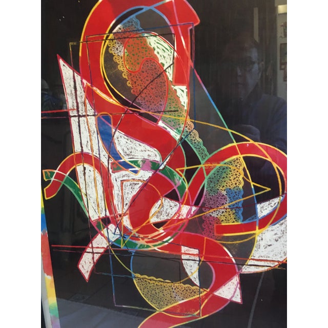 Abstract 1983 Frank Stella Poster “Pergusa Three”, Framed For Sale - Image 3 of 5