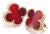Van Cleef & Arpels Vintage Alhambra Yellow Gold Red Agate Earrings, Pair For Sale - Image 11 of 11