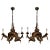 Vintage Bronze Horns Chandelier For Sale - Image 9 of 9