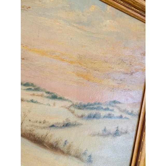 Early 20th Century American Luminist Winter Landscape Painting by William Van Zandt For Sale - Image 13 of 16