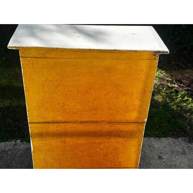 Wood Small Antique Workshop Cabinet with 8 Drawers in Painted Wood, 1950s For Sale - Image 7 of 18