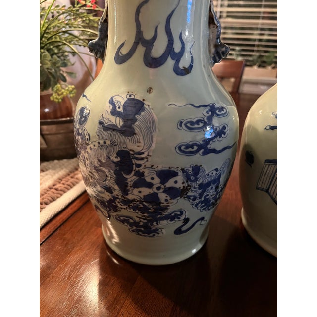 Late 18th Century Late 18th Century Qing Chinese Style Vases - a Pair For Sale - Image 5 of 7